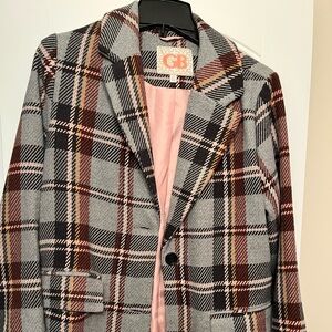 NWT! Gianni Bini Jacket! Size Medium!! Plaid stripes!